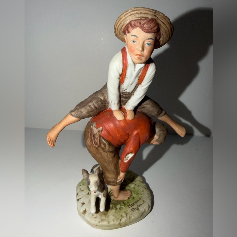Vintage 1973 Norman Rockwell "Leapfrog" Figurine - Dave Grossman Designs (NR 9) - Picture 2 of 11